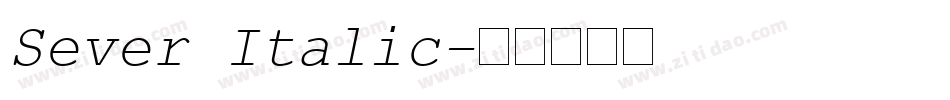 Sever Italic字体转换